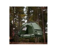 OGS32-GR Tente de Camping 4 en 1 Pliable Lit Surélevé, Toit, Sac de Couchage, Matelas Gonflable -1 Personne - Idéal pour Randonnée, Festival et Plein