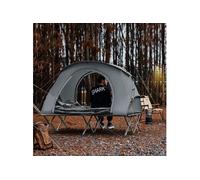 SoBuy OGS60-L-HG Lit de Camp Pliant 2 Personnes, Voyage Camping avec Toit, Sac de Gris