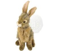 Lapin à queue noire Hansa de 23cm, jouet en peluche réaliste et doux, Animal en