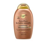 OGX Après-Shampooing Kératine Lissage Brésilien, 385ml - Soin capillaire lissant à la kératine pour des cheveux brillants - Aprè