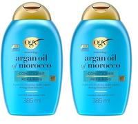 OGX | Après-Shampooing Réparateur Huile d'Argan du Maroc (flacon de 385 ml) - Soin capillaire pour cheveux secs et abîmés - Après-shampoing sans sulfate (Lot de 2)