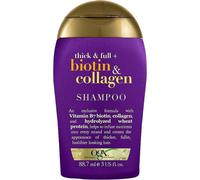OGX CHAMPU BIOTINA Y COLAGENO 88ml. - trouve facilement sa place dans une routine capillaire régulière, shampoing doux qui apporte légèreté et fraîcheur à la chevelure, contenance 88 ml et devient un