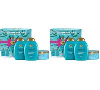 OGX - Coffret Soin Cheveux Huile d'Argan du Maroc (Shampooing + Après-Shampooing + Masque) - Soins capillaires pour cheveux secs et abîmés - Sans sulfate ni parabènes (Lot de 2)