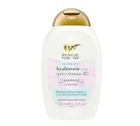 OGX Rescue Fusions Shampooing 385 ml - Soin hydratant pour cheveux avec acide hyaluronique et provitamine B5 - Shampooing réparateur de cheveux abîmés - Formule sans sulfate