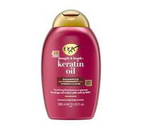 OGX Shampoing à l'huile de kératine (385 ml) - Shampooing fortifiant anti-casse avec huile de kératine pour cheveux abîmés, prévient la casse des cheveux et réduit les pointes fourchues jusqu'à 80%