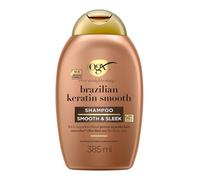 OGX Shampoing Brazilian Keratin Therapy (bouteille de 385 ml) - Shampooing lissant à la kératine Brésilienne - Soin capillaire sans parabène et sans sulfates