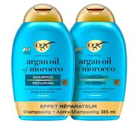 OGX Shampooing Après-Shampooing Réparateur Huile d'Argan du Maroc, 385ml - Soin capillaire pour cheveux secs et abîmés
