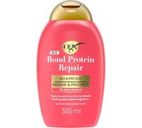OGX Shampooing Bond Protein Repair Cheveux secs et abîmés, 385 ml | Réparation à double action ciblée des liaisons capillaires sans alourdir, Formule crémeuse et légère, Nettoie en douceur