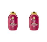 OGX - Shampooing Force & Longueur Huile de Kératine (flacon de 385 ml) - Shampoing anti-casse pour fortifier et renforcer les cheveux - Soin cheveux réparateur pour une chevelure éclatante de santé
