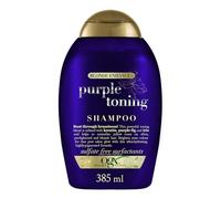 OGX Shampooing Purple Toning - 385 ml - Cheveux blonds naturels - Shampooing à la kératine, figue et iris, il neutralise les tons jaunes indésirables