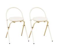 OGYJMSFN Tabourets Bar 4 Piece Folding Bar Stools with Backrest Easy to Fold and Store No Assembly Required Ideal for Kitchen Pub(2PCS)