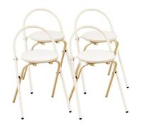 OGYJMSFN Tabourets Bar 4 Piece Folding Bar Stools with Backrest Easy to Fold and Store No Assembly Required Ideal for Kitchen Pub(4PCS)