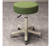 OGYJMSFN Tabourets Bar Adjustable 360 Swivel Stool Backless Synthetic Leather Bar Chair with Metal Frame for Kitchen Dining Blue Rolling Casters Design(Green |Backless|,Mute)