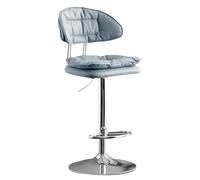 OGYJMSFN Tabourets Bar Adjustable Swivel Bar Stools 62 82 Cm Height Upholstered Kitchen Island Chairs Perfect for Desks Dining Tables Sturdy Plated Legs(Azzurro 1 Pz,Plating Legs)