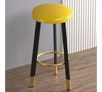 OGYJMSFN Tabourets Bar Bar Stools Upholstered in Waxed Leather with Wooden Structure Counter Height Dining Chairs Without Arms for Kitchen(Color 2,H60cm)