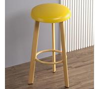 OGYJMSFN Tabourets Bar Bar Stools Upholstered in Waxed Leather with Wooden Structure Counter Height Dining Chairs Without Arms for Kitchen(Color 18,H70cm)