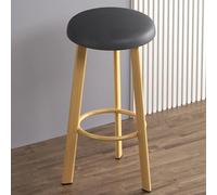 OGYJMSFN Tabourets Bar Bar Stools Upholstered in Waxed Leather with Wooden Structure Counter Height Dining Chairs Without Arms for Kitchen(Color 24,H60cm)