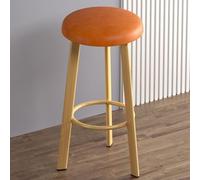 OGYJMSFN Tabourets Bar Bar Stools Upholstered in Waxed Leather with Wooden Structure Counter Height Dining Chairs Without Arms for Kitchen(Color 21,H80cm)