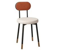OGYJMSFN Tabourets Bar Bar Stools Vanity Chair with Backrest Upholstered in Faux Leather Armless Design Ideal for Kitchen Island Makeup(Red)