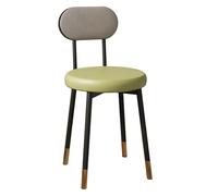 OGYJMSFN Tabourets Bar Bar Stools Vanity Chair with Backrest Upholstered in Faux Leather Armless Design Ideal for Kitchen Island Makeup(Orange)