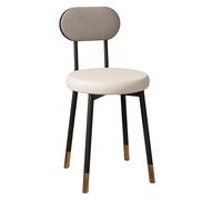 OGYJMSFN Tabourets Bar Bar Stools Vanity Chair with Backrest Upholstered in Faux Leather Armless Design Ideal for Kitchen Island Makeup(Metallic)