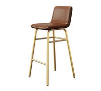OGYJMSFN Tabourets Bar Breakfast Counter Set of 1 Faux Leather Seat s Gold Metal Legs Black/White/Brown High Stools Dedication
