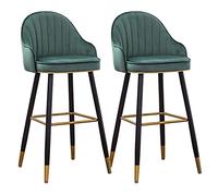 OGYJMSFN Tabourets Bar Chairs Set of 2 Velvet Counter Height s with Backrest Armless s with Footrest, Island Bar Stool for Island, Bar, Pub, Bar Counter Full Moon