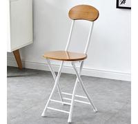 OGYJMSFN Tabourets Bar Collapsible Bar Stool with Backrest Lightweight Foldable Dining Chair for Kitchen Family Gatherings Portable Dark Wood Folding(Bamboo)