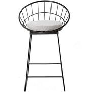 OGYJMSFN Tabourets Bar Comptoir for îlot de Cuisine, chaises de Bar, Cadre en métal, Tabouret de Bar en Hauteur avec Coussin, Repose-Pieds arrière(Black,65cm)