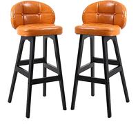 OGYJMSFN Tabourets Bar Comptoir for îlot de Cuisine, Ensemble de 2 tabourets, Cadre en Bois, Chaise de Salle à Manger, Hauteur des tabourets de Bar(Yellow,68CM)