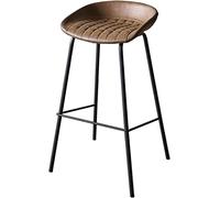 OGYJMSFN Tabourets Bar Comptoir for îlot de Cuisine, Tabouret de Hauteur Vintage, Tabouret de Bar, Chaise d'îlot avec Repose-Pieds arrière(Brown,65cm)