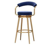 OGYJMSFN Tabourets Bar Counter Height 1PC, Swivel High Stool 65cm Seat Height with Back, Metal Legs and Footrests, s for Dining Room Pub