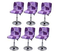 OGYJMSFN Tabourets Bar Elastic Chair Covers for Bar Stools Stretchable Low Back Seat 2 4 6 Pack Washable Dining Room Slipcovers Stylish Patterns Restaurant Home(Color 1)