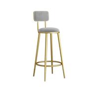 OGYJMSFN Tabourets Bar Metal Bar Stools Armless Office Chairs with Low Back Lumbar Support Stylish Dining Seating for Entryway Meeting Room Kitchen(Grigio,55 cm)