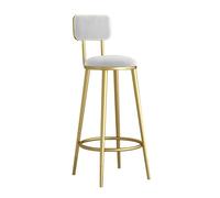 OGYJMSFN Tabourets Bar Metal Bar Stools Armless Office Chairs with Low Back Lumbar Support Stylish Dining Seating for Entryway Meeting Room Kitchen(Bianco,75 cm)