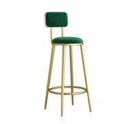 OGYJMSFN Tabourets Bar Metal Bar Stools Armless Office Chairs with Low Back Lumbar Support Stylish Dining Seating for Entryway Meeting Room Kitchen(Verde,75 cm)