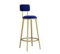 OGYJMSFN Tabourets Bar Metal Bar Stools Armless Office Chairs with Low Back Lumbar Support Stylish Dining Seating for Entryway Meeting Room Kitchen(Blu,65 cm)