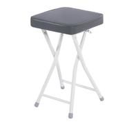 OGYJMSFN Tabourets Bar Padded Backless Folding Bar Stool High Counter Height Breakfast Chair for Kitchen Cafe Office Space Saving Lightweight Design Dorms Small(Grey)