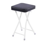 OGYJMSFN Tabourets Bar Padded Backless Folding Bar Stool High Counter Height Breakfast Chair for Kitchen Cafe Office Space Saving Lightweight Design Dorms Small(Black)