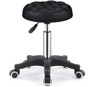 OGYJMSFN Tabourets Bar Petit Tabouret d'ordinateur à roulettes Ergonomique avec siège en Cuir synthétique PU Jaune Hauteur réglable 45-58 cm Poids supporté 160 kg Barre(Style#2)