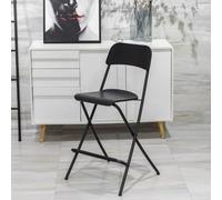 OGYJMSFN Tabourets Bar Portable Folding Chair with Backrest Footrest Wood Bar Stool for Indoor Outdoor Use Kitchen Counter Camping Foldable Design(Black,74cm)