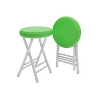 OGYJMSFN Tabourets Bar Portable Folding Dining Chairs with Cushioned Faux Leather Seat Stackable Bar Stools 150kg Capacity for Kitchen Room Breakfast(Green)
