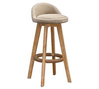 OGYJMSFN Tabourets Bar Rotating Bar Stool with Back Support 13 inch Counter Height Stools for Kitchen Home Solid Wood High in Brown Finish(White,83cm)