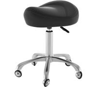 OGYJMSFN Tabourets Bar Saddle Chair Dental Office Stool 360 Swivel Rolling Medical Ergonomic Relieve Pain 220lbs Weight Capacity Spa Seat for Tattoo/Bar(Black)