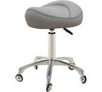 OGYJMSFN Tabourets Bar Saddle Chair Dental Office Stool 360 Swivel Rolling Medical Ergonomic Relieve Pain 220lbs Weight Capacity Spa Seat for Tattoo/Bar(Dark Gray)