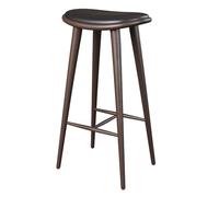 OGYJMSFN Tabourets Bar Stylish Black Wooden Bar Stool No Backrest Easy Assembly Free Perfect for Kitchen Islands Dining Areas Chair Versatile Seating(Brown,55cm)