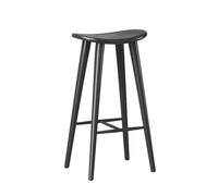 OGYJMSFN Tabourets Bar Stylish Black Wooden Bar Stool No Backrest Easy Assembly Free Perfect for Kitchen Islands Dining Areas Chair Versatile Seating(Black,65cm)