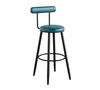 OGYJMSFN Tabourets Bar Stylish Green Bar Stools with Backrest Height Adjustable Counter Chairs for Kitchen Islands Restaurants Comfortable Seating Home Dining(Blue)