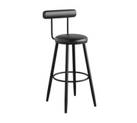 OGYJMSFN Tabourets Bar Stylish Green Bar Stools with Backrest Height Adjustable Counter Chairs for Kitchen Islands Restaurants Comfortable Seating Home Dining(Negro)