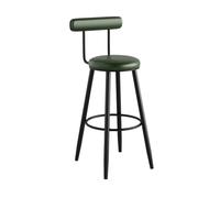 OGYJMSFN Tabourets Bar Stylish Green Bar Stools with Backrest Height Adjustable Counter Chairs for Kitchen Islands Restaurants Comfortable Seating Home Dining(Green)